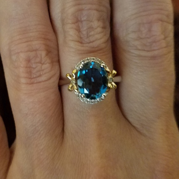 London Blue Topaz 3ct Ring